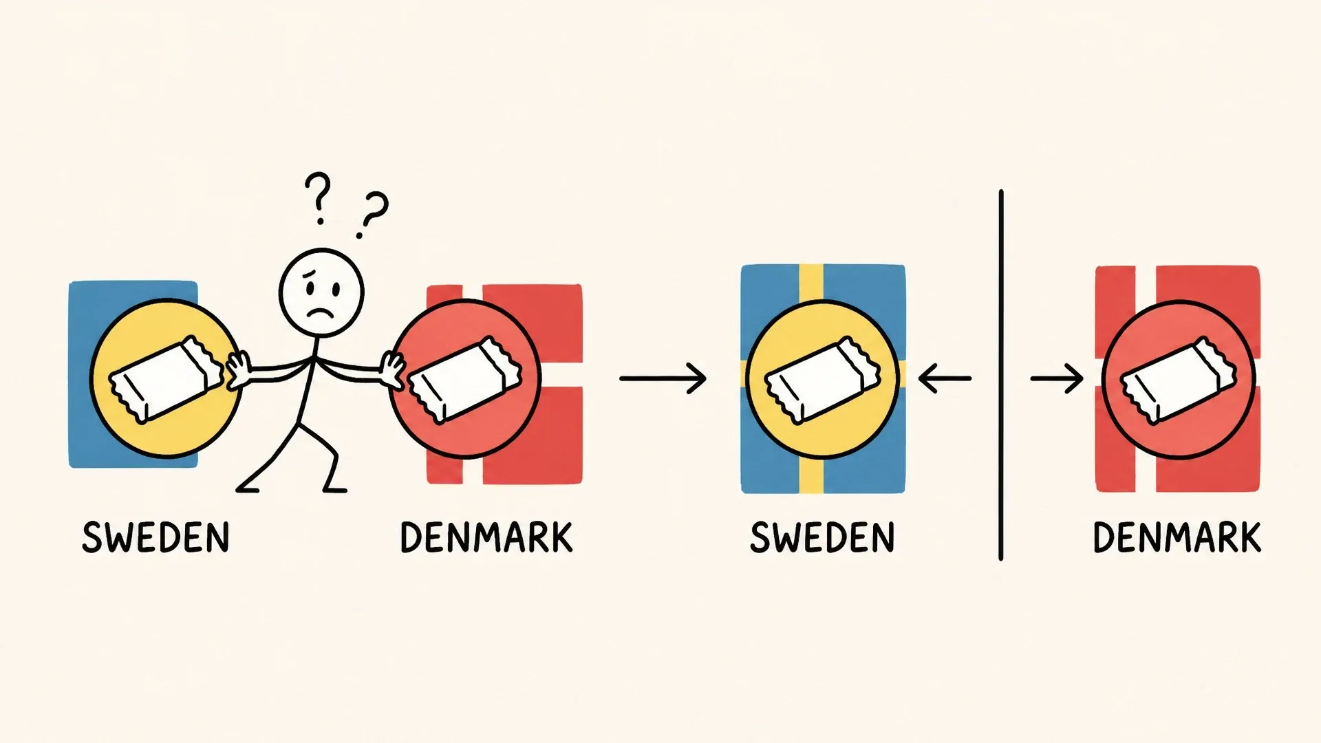 Sweden and Denmark shown as separate locations for two different ancient birch-pitch DNA discoveries.